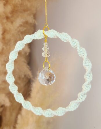infini solaire macramé et cristal