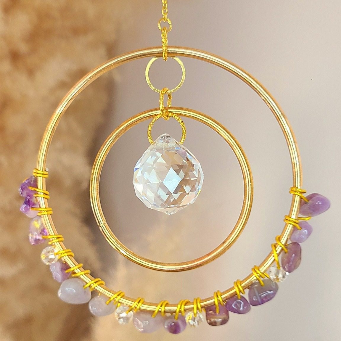 attrape soleil amethyste